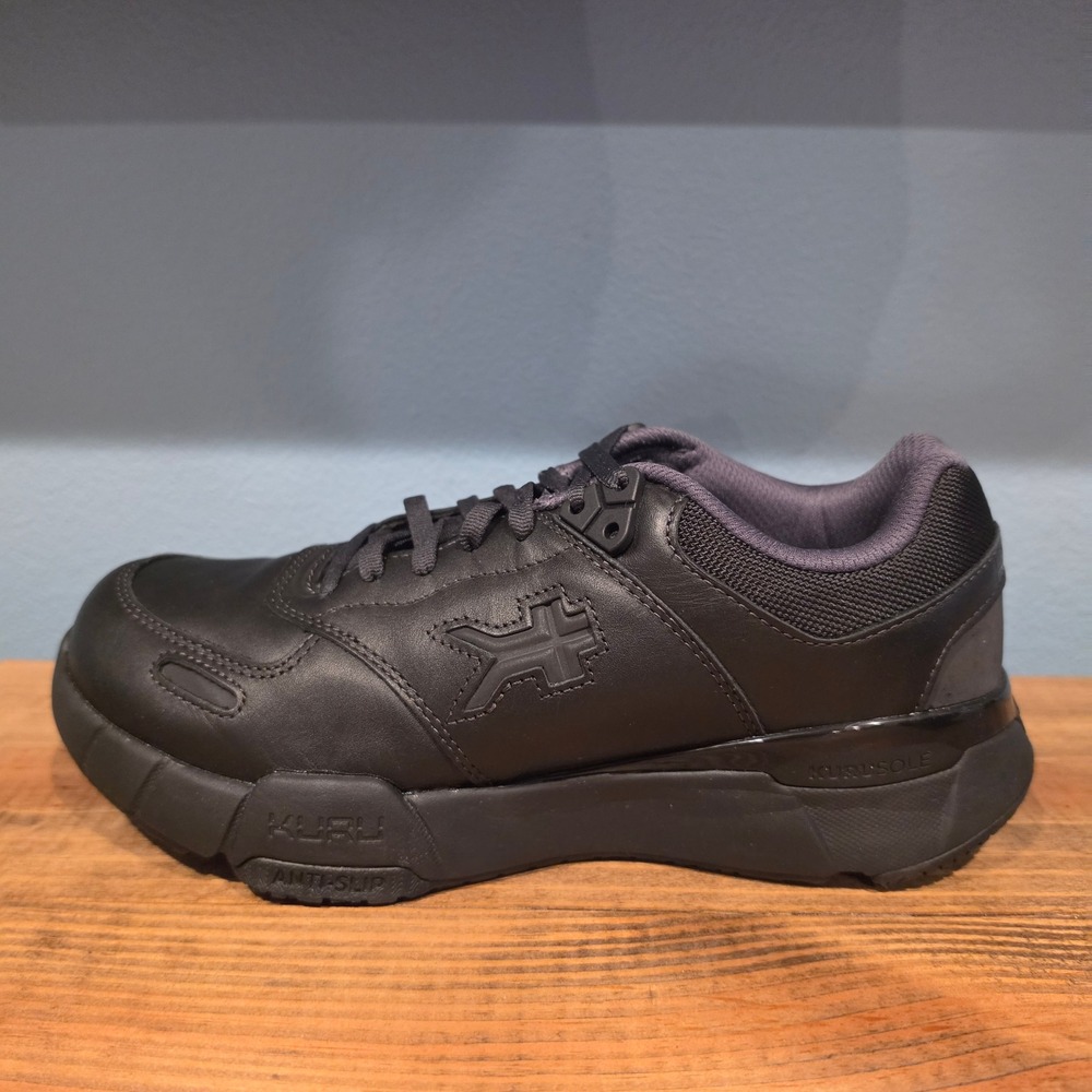 Kuru Womens Kinetic Sneakers Black Leather Anti-Slip Work Shoes 10W - Picture 10 of 11